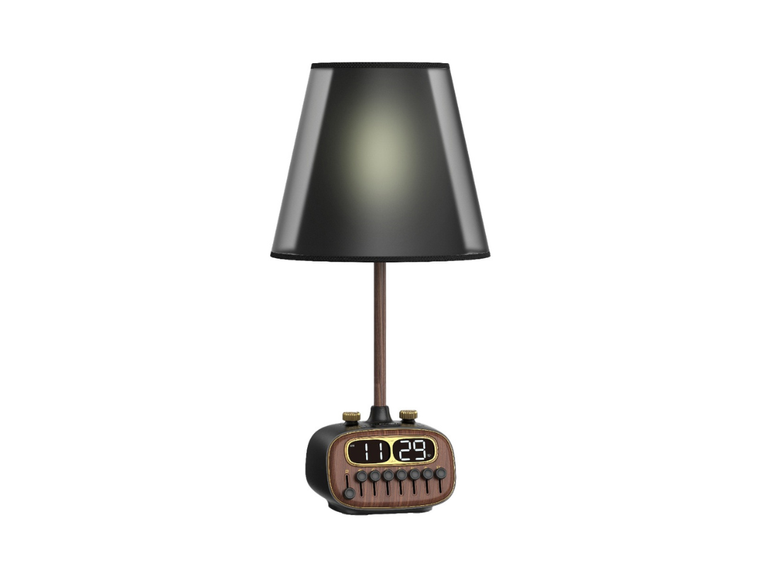 Porodo Retro Desk Lamp with White Noise & Bluetooth Speaker - Black Porodo Retro Desk Lamp with White Noise & Bluetooth Speaker - Black